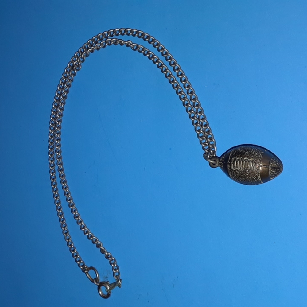 Vintage 1981 Avon Touchdown Children's Football Pendent Necklace